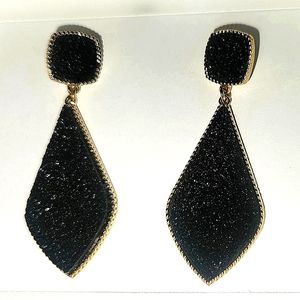 Sugar fix dangling earrings/ gold tone/ black
